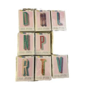 Bundle of 19 Peel and stick iron on letter patches